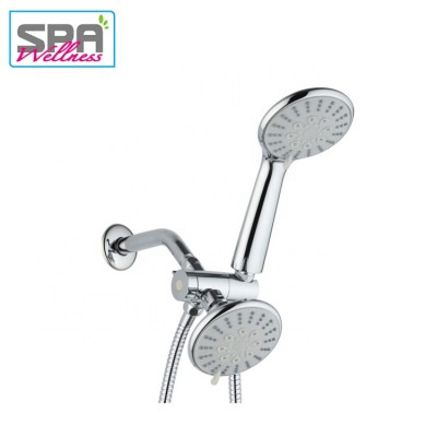 Contemporary Stainless Steel Shower Arms Dual Rainfall Shower Head / Hand Shower Combo