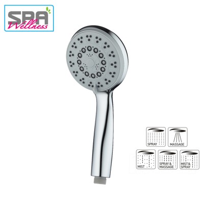 Hotel Chrome Plastic Multi Functional Eco SPA/Mist Shower Heads with TPR Shower Nozzle